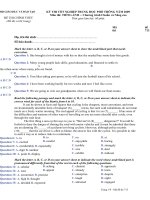 Đề thi tốt nhiệp THPT năm 2009 - Môn Tiếng Anh - M713 ppsx