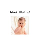 Tại sao trẻ không bú mẹ? pdf