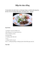 Bắp bò rim riềng ppsx