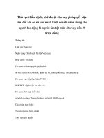 Thủ tục thẩm định, phê duyệt cho vay giải quyết việc làm đối với cơ sở sản xuất, kinh doanh dành riêng cho người lao động là người tàn tật mức cho vay đến 30 triệu đồng pptx