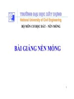 Bài giảng thi công nền móng