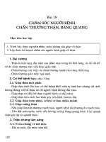 Giáo trình điều dưỡng ngoại khoa (Bài 18) docx