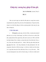 Ghép tủy xương hay ghép tế bào gốc (Kỳ 1) ppsx