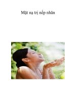 Mặt nạ trị nếp nhăn pptx