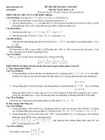 Mẫu đề ĐH của Bộ(Đáp án)