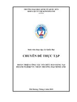 Hoàn thiện công tác tổ chức bán hàng tại Doanh nghiệp tư nhân Thương Mại Minh Anh