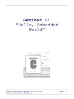 Seminar 1: “Hello, Embedded World” ppt