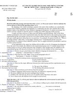 Đề thi tốt nhiệp THPT năm 2009 - Môn Tiếng Anh - M567 pptx