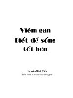 Viêm gan Biết để sống tốt hơn (Chương 1) pptx