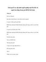 Giải quyết trợ cấp bệnh nghề nghiệp một lần đối với người lao động tham gia BHXH bắt buộc pptx