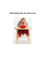 Dinh dưỡng theo lứa tuổi của bé pot