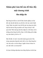 Khám phá Làm thế nào để thúc đẩy một chương trình thu nhập dư doc