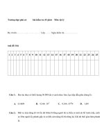 Đề kiểm vật lý lớp 10 thời gian 45 phút - Đề số 116 doc