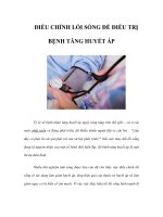 ĐIỀU CHỈNH LỐI SỐNG ĐỂ ĐIỀU TRỊ BỆNH TĂNG HUYẾT ÁP pdf