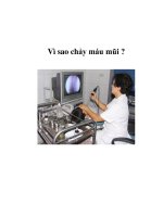 Vì sao chảy máu mũi ? doc