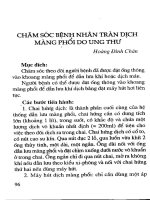 Chăm sóc bệnh nhân sau tràn dịch màng phổi do ung thư pdf