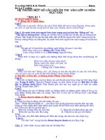 HỆ THỐNG MỘT SỐ CÂU HỎI ÔN THI LỚP 10