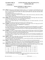 Đề thi HSG Tỉnh môn Sinh 12 A