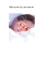 Mặt nạ trái cây cho mùa hè ppt