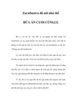 BỮA ĂN CUỐI CÙNG - Zarathustra đã nói như thế pot