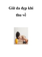 Giữ da đẹp khi thu về pdf