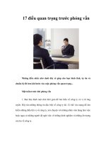 17 điều quan trọng trước phỏng vấn pdf