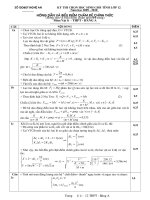 Đáp Án HSG Tỉnh môn Lý 12 A