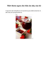 Mứt thơm ngon cho bữa ăn nhẹ của bé doc