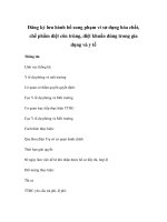 Đăng ký lưu hành bổ sung phạm vi sử dụng hóa chất, chế phẩm diệt côn trùng, diệt khuẩn dùng trong gia dụng và y tế potx