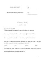 Đề kiểm vật lý lớp 10 căn bản thời gian 15 phút - đề số 1 potx