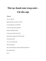 Thủ tục thanh toán trong nước Chi tiền mặt doc