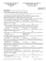 Thi thử DH THPT Nguyễn Huệ (có đáp án)