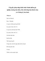 Cấp giấy phép nhập khẩu thuốc thành phẩm gây nghiện, hướng tâm thần, tiền chất dùng làm thuốc chưa có số đăng ký lưu hành docx