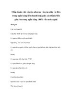 giữChấp thuận việc chuyển nhượng vốn gópa các bên trong ngân hàng liên doanh hoặc giữa các thành viên góp vốn trong ngân hàng 100% vốn nước ngoài pdf