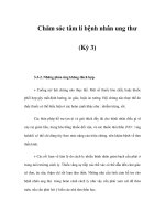 Chăm sóc tâm lí bệnh nhân ung thư (Kỳ 3) doc