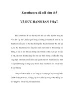 VỀ ĐỨC HẠNH BAN PHÁT - Zarathustra đã nói như thế doc