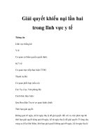 Giải quyết khiếu nại lần hai trong lĩnh vực y tế ppt