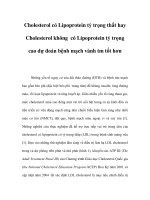 Cholesterol có Lipoprotein tỷ trọng thấp pdf