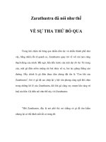 VỀ SỰ THA THỨ BỎ QUA - Zarathustra đã nói như thế pdf