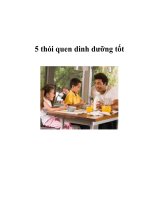 5 thói quen dinh dưỡng tốt pot