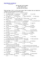 Đề tham khảo TN Anh_2010 số 46