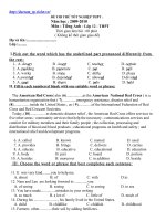 Đề&HD Anh TN Trường Nguyễn Khuyến