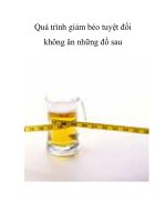 Quá trình giảm béo tuyệt đối không ăn những đồ sau ppt