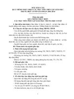 MẪU BÁO CÁO QUÁ TRÌNH THỰC HIỆN CÁC MỤC TIÊU PHỔ CẬP GIÁO DỤC TRUNG HỌC CƠ SỞ GIAI ĐOẠN 2001-2010