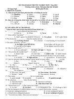 Đề và Đ.án TN Anh Trường Thái Phiên