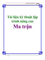 Kỹ thuật lập trình nâng cao: Ma trận doc