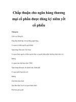 Chấp thuận cho ngân hàng thương mại cổ phần được đăng ký niêm yết cổ phiếu docx