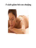 5 cách giảm béo ưa chuộng doc