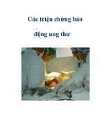 Các triệu chứng báo động ung thư pdf