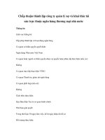 Chấp thuận thành lập công ty quản lý nợ và khai thác tài sản trực thuộc ngân hàng thương mại nhà nước pptx